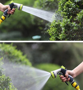 8 Function Garden Hose Spray Nozzle High Pressure Car Wash Watering Gun ABS TPR Zinc Alloy Multi Pattern Water Gun Adjustable Connector