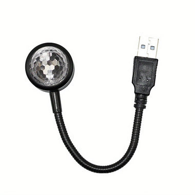 USB Car Atmosphere Lamp Music Rhythm Projector LED Car Magic Ball Lamp Party Stage Stage Voice Control Romantic
