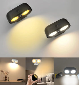 Modern Magnetic Suction LED Wall Sconces Lamp USB Rechargeable 3000mAh Touch Control Wall Lamp Reading Lights for Bedroom Dorm Room Bedside Night Lights