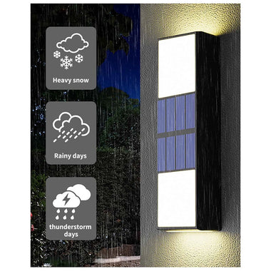2pcs Solar Outdoor Courtyard Wall Lamps Automatic Sensor Waterproof Garden Villa LED Light Solar Panel Night Lighting