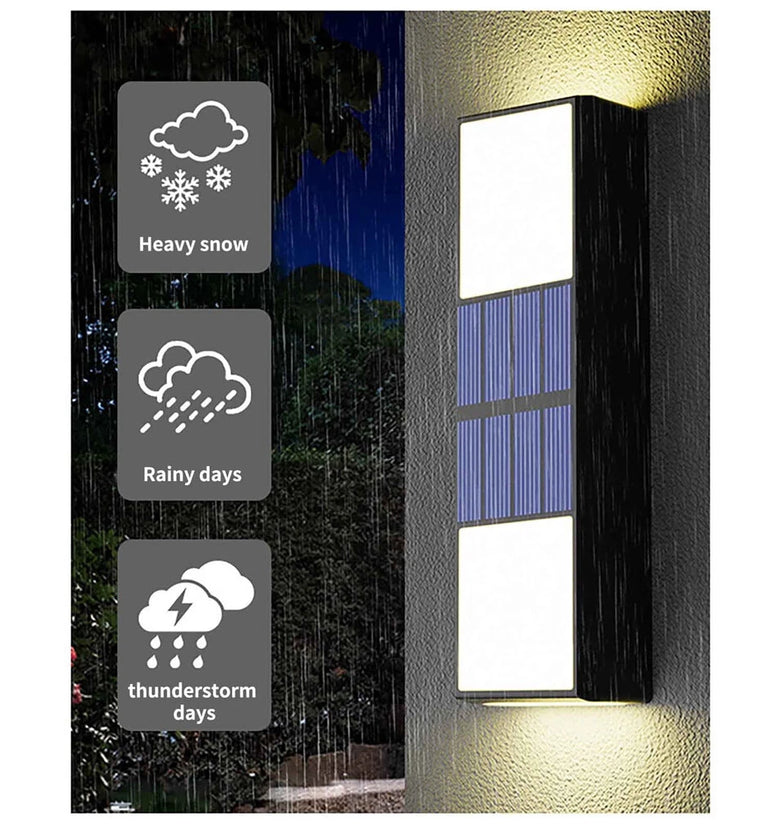 2pcs Solar Outdoor Courtyard Wall Lamps Automatic Sensor Waterproof Garden Villa LED Light Solar Panel Night Lighting