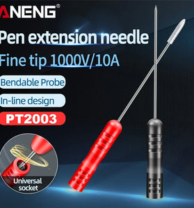 ANENG PT2003 2pcs Multimeter Test Lead Extention Piercing Needle Tip Probe 1000V 10A Red/Black Insulation Piercing Pins Tools