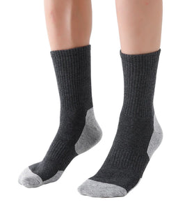 5 Pairs Men's Mid-calf Socks Sweat Anti-odor Sports Socks for Spring Autumn Winter Outdoor Running Basketball Socks Thick Warm Male Socks Large Size 39-45