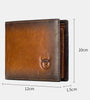 BULLCAPTAIN Genuine Leather RFID Blocking Wallet for Men, Retro Thin Short Multi-functional ID Credit Card Holder Multiple Card Slots Purse with Gift Box, Gifts To Mens Birthday