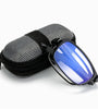 TR90 Folding Reading Glasses with Zipper Case Unisex Portable Lightweight Presbyopic Eyeglasses Readers Eyewear +1.5 ~ 3.5