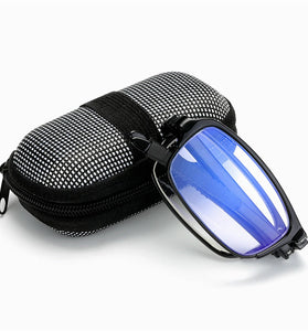 TR90 Folding Reading Glasses with Zipper Case Unisex Portable Lightweight Presbyopic Eyeglasses Readers Eyewear +1.5 ~ 3.5