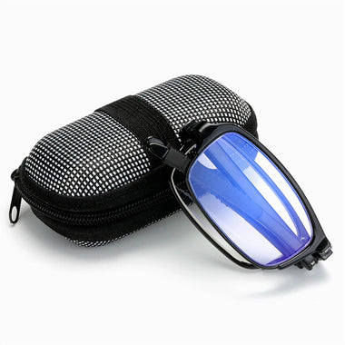 TR90 Folding Reading Glasses with Zipper Case Unisex Portable Lightweight Presbyopic Eyeglasses Readers Eyewear +1.5 ~ 3.5