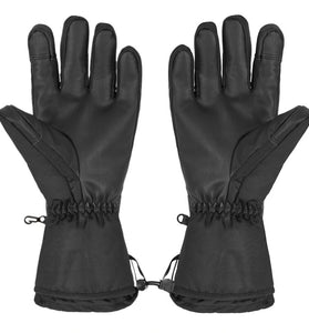 5-Finger Winter Motorcycle Gloves 3 Gears Temperature Adjustment Full Palm Leather Touchscreen Heating with 5000mAh Battery