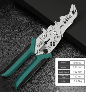 Multifunctional Electrical Stripping Cutting Crimping Tool Elbow and Eagle-Beak Wire Stripping Pliers 100922 187mm 100923 213mm High-Strength Anti-Slip Handles Precision Cutting