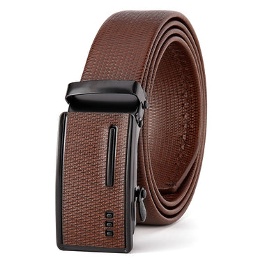 120cm Men's Belt Adjustable Auto Buckle PU Leather Waistband Retro Classic Business Casual Male Pants Belt