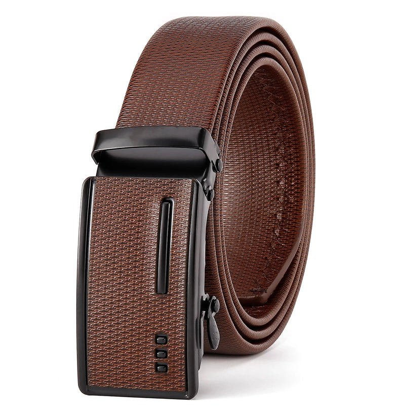 120cm Men's Belt Adjustable Auto Buckle PU Leather Waistband Retro Classic Business Casual Male Pants Belt