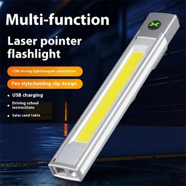 Multifunction PPT Pen Light High-Bright Magnetic Absorbing Work Lamp Maintenance Light Flood Light Type-C Charging Side Light