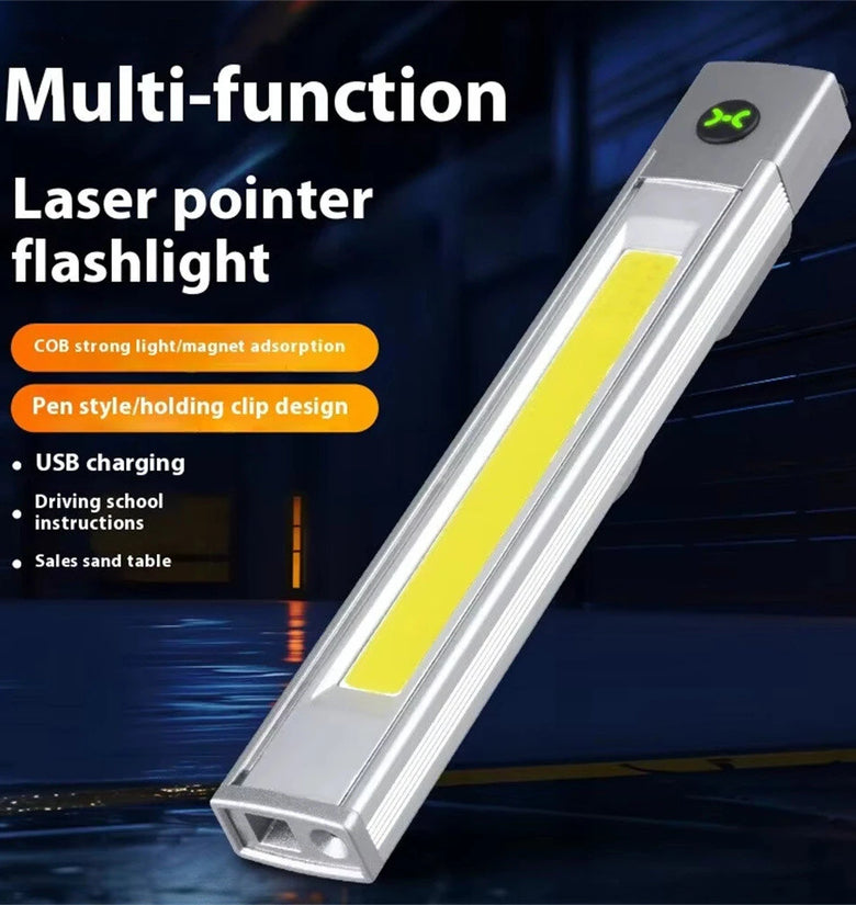 Multifunction PPT Pen Light High-Bright Magnetic Absorbing Work Lamp Maintenance Light Flood Light Type-C Charging Side Light