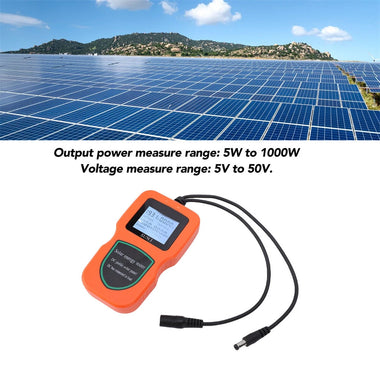 Solar Energy Tester 1000W/500W 5V-50V Portable LCD Backlight Solar Panel Analyzer Precise Power Voltage Measurement Multi-Connector Compatibility Compact Lightweight Design