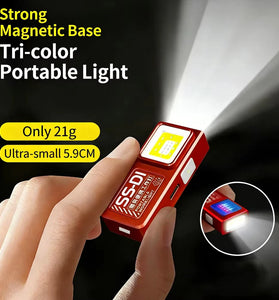 BIKIGHT WS-SSD1 LED COB Mini Flashlight USB Rechargeable Mini Torch Portable EDC Working Light With Magnet Outdoor Emergency Hiking Fishing Lantern