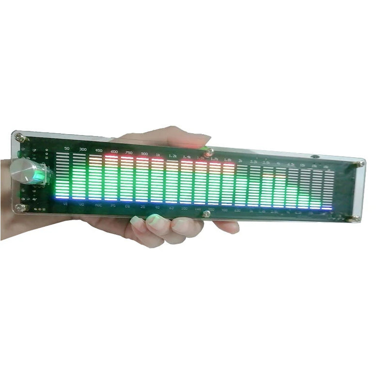 LED2015 Music Spectrum Level Light Multi-mode DSP Equalizer EQ Voice Pickup Color Acrylic Shell