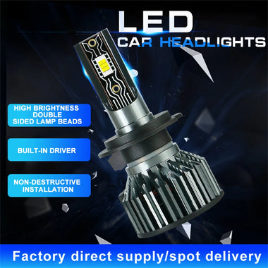 WEKEOLF Car LED Headlight H4/H7/H11/9005/9006 IP68 Waterproof High Brightness 360 Adjustable Car Lighting V2T