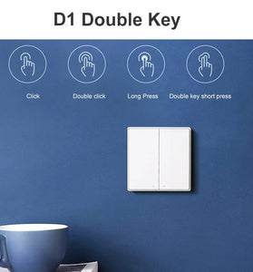 Aqara D1 Smart Zigbe Wall-mounted Switch Intelligent Wireless Key Light Button Remote Control Switch Support Mijia APP HomeKit