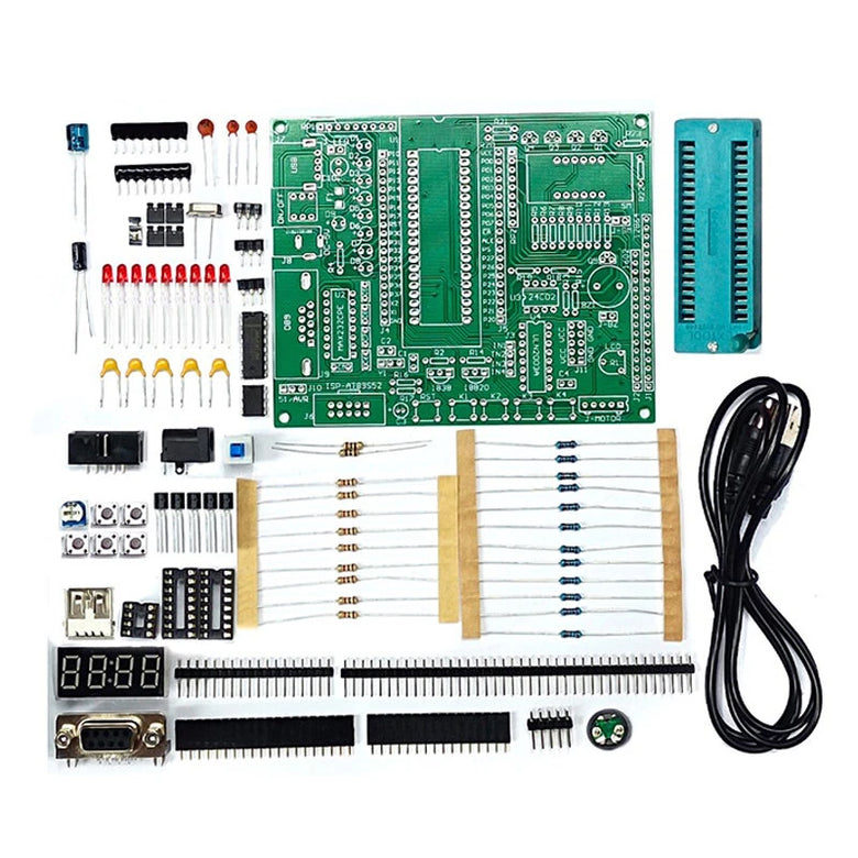 DIY JZ-K3 C51 Microcontroller Development Kit MAX232 USB DC Port Self-Reset Protection Multi-Interface Support LED Display Module