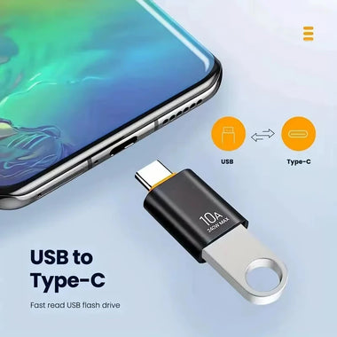 10A OTG USB 3.0 To Type-C Adapter USB Female to Type-C Male Fast Charging Adapter OTG USB-C for Xiaomi for Samsung Laptop PC
