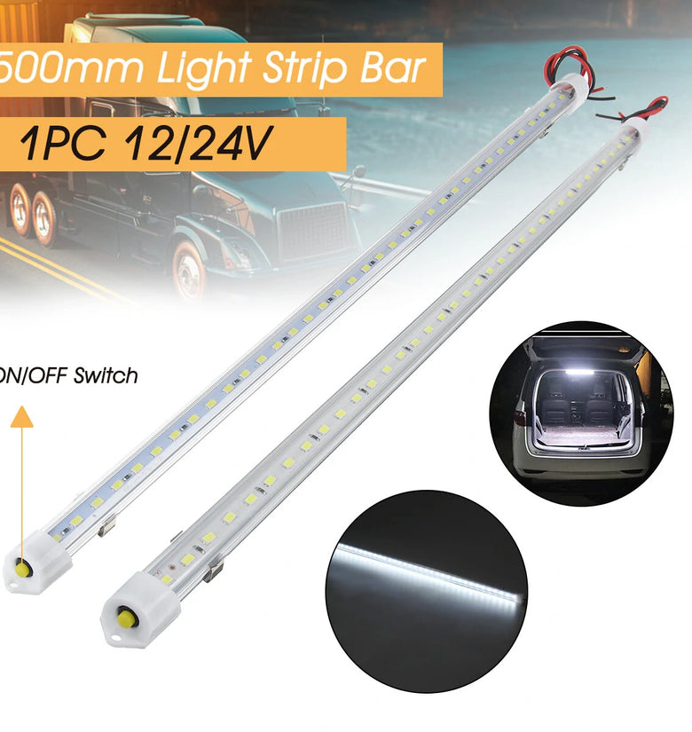 12V / 24V LED Car Interior Light Strip Bar Van Bus Caravan Truck ON/OFF Switch
