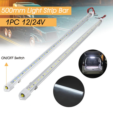 12V / 24V LED Car Interior Light Strip Bar Van Bus Caravan Truck ON/OFF Switch