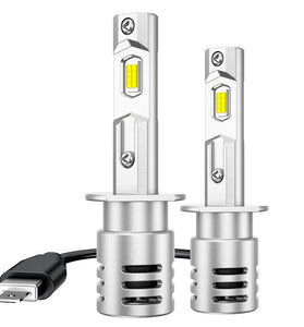 SEALIGHT X5 H1 2PCS Car LED Headlight Bulbs 6000LM LED Front Headlamps Hi Low Beam 6500K Super Bright Light 3570 LED Chips