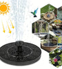 Solar Powered Mini Garden Pond Fountain Pump with 1.5W 7V Solar Panel High Lift 110cm Max Flow Rate 190L/H 6 Adjustable Spray Heads Ideal for Bird Baths and Outdoor Decorations