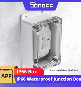 SONOFF IP66 Waterproof Junction Box Water-resistant Impact Shell Compatible with BASICR2/BASICR4/RFR2 Smart WiFi Switches