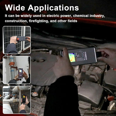 Portable Mobile Phone Thermal Imager -20 to 1000 Small Thermal Imaging Camera Support Maximum Minimum Center Temperature Measurement 5 Color Palette Modes