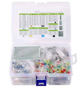 1818Pcs DIY Electronic Component Kit Multicolor LED Transistors Capacitors Versatile Usage for Experimenting Learning