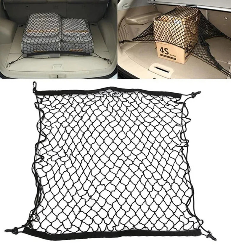 Car Trunk Cargo Net Car Styling Boot Strap Mesh Elastic Nylon Back Trunk Storage Organizer Luggage Net