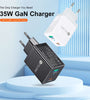 [GaN Tech] BK312 35W 2-Port USB PD Charger USB-A+USB-C PD QC3.0 PPS Fast Charging Wall Charger Adapter EU Plug for iPhone 15 14 13 for Xiaomi 14pro for Huawei Mate60 Pro for Samsung Galaxy S24