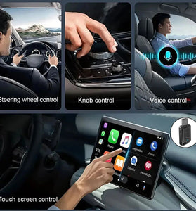 iMars Wired To Wireless Carplay Converter 4.2 Bluetooth Wireless CarPlay Adapter 2.4GHz+5.8GHz Dual-Band Low Latency Plug & Play Supports OTA Upgrades