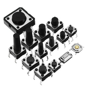 Total 360pcs Tactile Tact Mini Push Button Switch Packet Micro Switch Bags 12 Types Each 30pcs