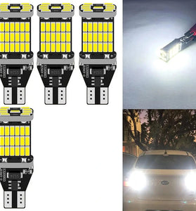 4-Pack Super Bright  T15 4014 45-SMD LED Car Reverse Lights Constant Current Decoding  Turning Tail Fog Lamps Automatic Bulb White