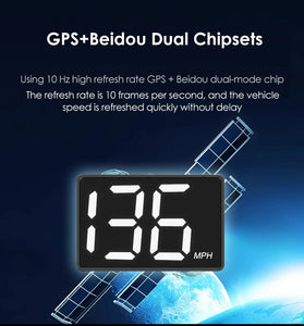 Universal Car GPS HUD Heads Up Display Car Speedometer Display Vehicle Speed Kilometers Per Hour Miles Speedometer