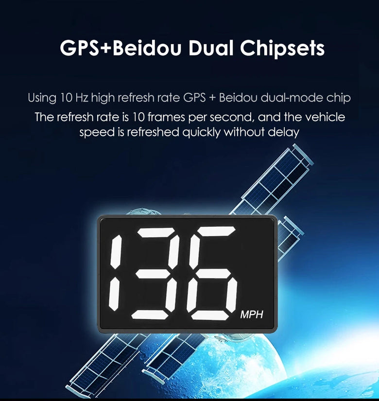 Universal Car GPS HUD Heads Up Display Car Speedometer Display Vehicle Speed Kilometers Per Hour Miles Speedometer