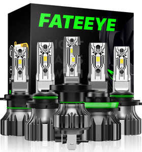 FATEEYE A700-F1 DC 9V-18V Car LED Headlight Bulbs 10000LM/ Pair for Car Modification 6500K Front LED Headlamp High Low Beam