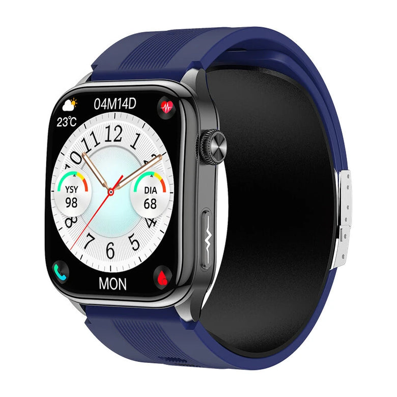 S101 2.06-inch AMOLED Display Aur Pump Cuff Design ECG EDA Test NFC Function bluetooth Call Non-invasive Blood Glucose Body Compostion & BMI Measurement Emotion Fatigue Detection Heart Rate Blood Pressure Blood Oxygen Call IP66 Waterproof Smart Watch