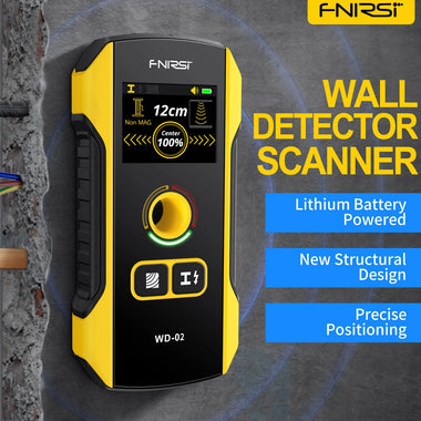 FNIRSI WD-02 Metal Detector Wall Detector Scanner Wooden AC Wires Metal Pipes Rebars Detecting Tool Indicator Light Positioning