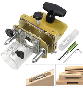 Mortising Jig for 65mm Trimming Machine 2 In 1 Slotting Bracket Invisible Fasteners Punch Locator Linear Track Woodworking Tool