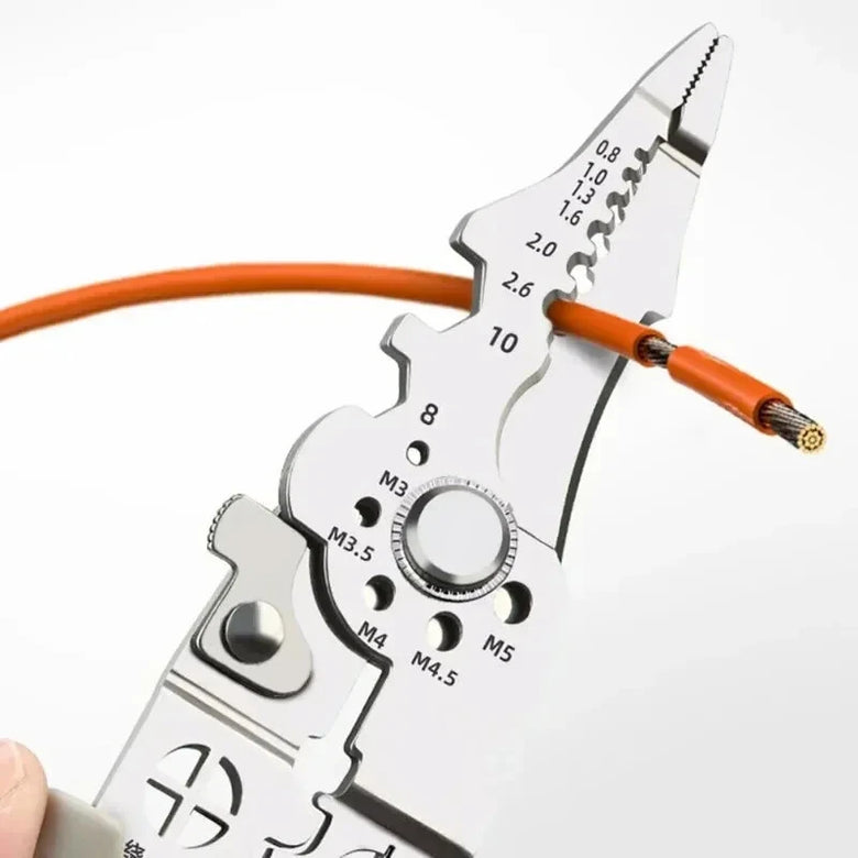 Multi Functional Wire Stripping Pliers 5 in 1 Cutting Crimping Wrenching Tool Non Slip Handle High Quality Metal Electrician Pliers for DIY Home Improvement Electrical Repairs Craft Projects