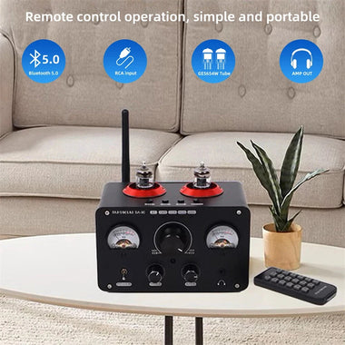 SA-90/SA-1000 Bluetooth Tube Amplifier 80W2 Dual GE5654 Preamp NE5532 Audio HiFi Headphone Amplifier Optical Coaxial RCA U Disk MP3 WAV FLAC Adjustable Bass Treble Low Distortion