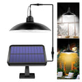 Single/Double Head Solar Powered Pendant Light LED Shed Lamp Outdoor Camping Home Garden Yard Decor