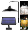 Single/Double Head Solar Powered Pendant Light LED Shed Lamp Outdoor Camping Home Garden Yard Decor