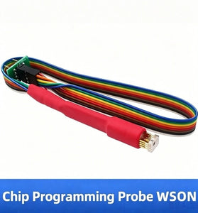 WSON Chip Programming Probe 8x6/6x5 Burn Write Probe 1.27mm Pitch 3D-Shaped Handheld Block 2x4Pin Cable with Elastic Stopper