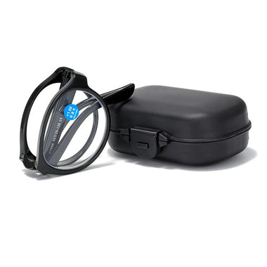 Portable Folding Reading Glasses Fashion Far-sighted Eyewear with Plastic Case Anti Blue Ultralight Diopter Eyeglasses 1.5 To +3.5