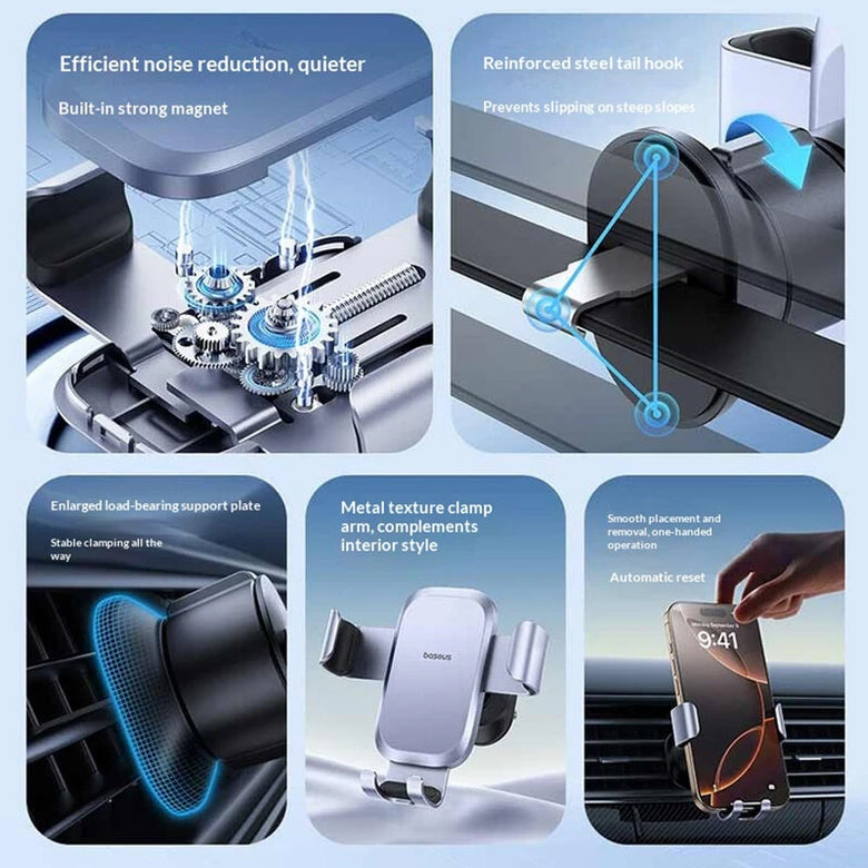 Baseus BS-CM049 Gravity Car Mount Air Vent Phone Holder 360 Rotatable for 4.7-7.2 Inch Smartphone Car Phone Holder