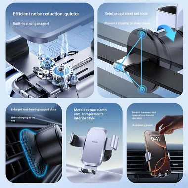 Baseus BS-CM049 Gravity Car Mount Air Vent Phone Holder 360 Rotatable for 4.7-7.2 Inch Smartphone Car Phone Holder